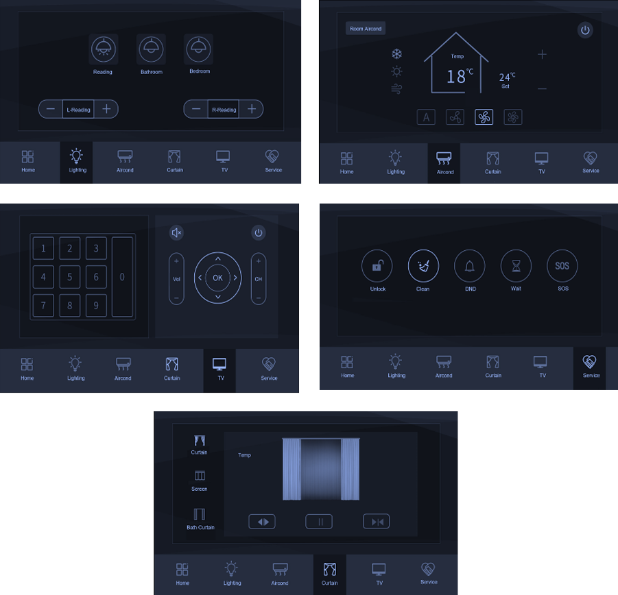 Kreativ™ Series 7-Inche Touch Screen Switch panels